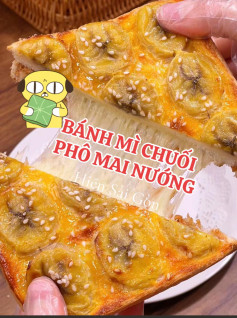 Bánh mì chuối phô mai nướng