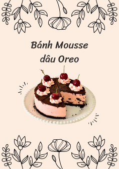 bánh mousse dâu oreo