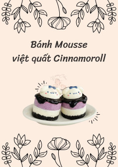 bánh mousse việt quất cinnamoroll