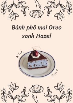 bánh phô mai oreo xanh hazel