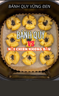 Bánh quy mix mè đen siêu ngon nồi chiên không dầu. #xuhuong #hiensaigon #dolambanh #lambanh #lambanhvoinoichienkhongdau