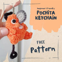 beginner friendly pochita keychain free pattern