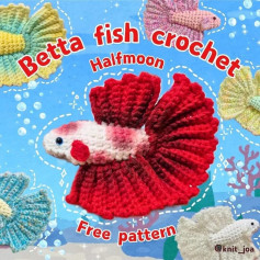 betta fish crochet halfmoon free pattern