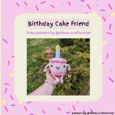 birthday cake friend FREE PATTERN + tester appreciation 🎂