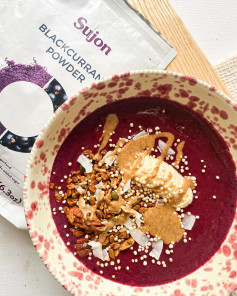 BLACKCURRANT VANILLA SMOOTHIE BOWL🫐/ad