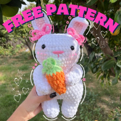 🐰 Bunny Holding Carrot Crochet Pattern 🐰