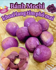 Cách làm Bánh Mochi Khoai Lang Tím Phô Mai