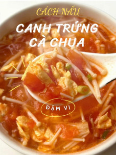 cách nấu canh trứng cà chua