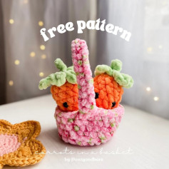 carrots in a basket crochet pattern