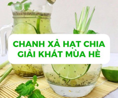 chanh xả hạt chia giải khát mùa hè