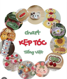 Chart kẹp tóc tiếng việt, kẹp tóc dâu tây, kẹp tóc gà con, kẹp tóc gấu, kẹp tóc quả dâu, kẹp tóc thỏ..