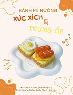 chart móc bánh mì nướng xúc xích và trứng ốp