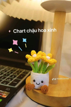 chart móc len chậu hoa jellycat