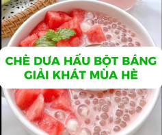 chè dưa hấu bột báng giải khát mùa hè.