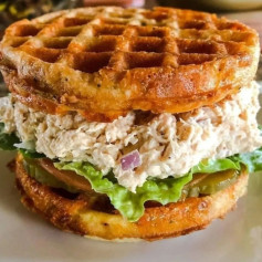 Chicken Salad Keto Chaffle😍👌🔥