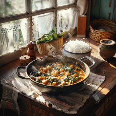 Chickpea and Spinach Curry