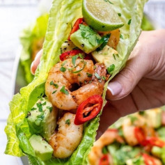 Chili Lime Shrimp Wraps 🌶️🍋‍🟩🦐👌😋