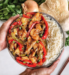 CHINESE SESAME MUSHROOM STIR-FRY