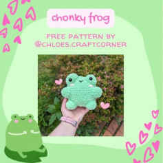 chonky frog FREE PATTERN 🐸🩷