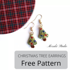 christmas tree earrings free pattern