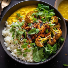 Coconut Turmeric Cauliflower Bowls