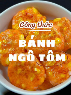 công thức bánh ngô tôm