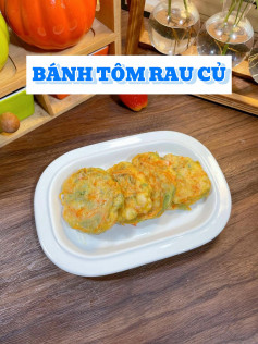 công thức bánh tôm rau củ