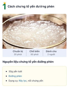 Công thức canh chưng tổ yến đường phèn, cách làm yến chưng táo đỏ đường phèn, Cách chưng yến đường phen hạt sen,