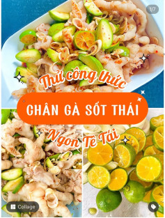 công thức chân gà sốt thái ngon tê tái