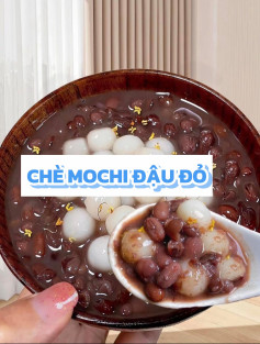 công thức chè mochi đậu đỏ