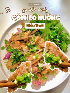 công thức gỏi heo nướng kiểu thái