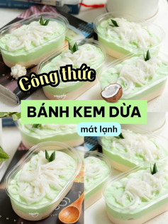 Công thức làm bánh kem dừa mát lạnh