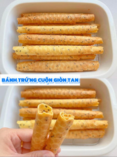 Công thức làm bánh trứng cuộn giòn tan.