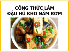 Công thức làm đậu hũ kho nấm rơm