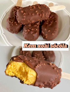 công thức làm kem xoài socola