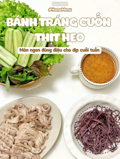 Công thức làm món bánh tráng cuốn thị heo