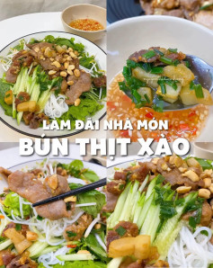 Công thức làm món bún thịt xào