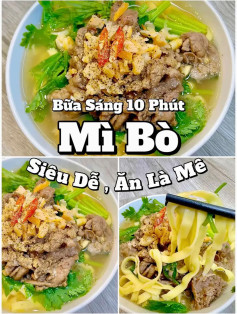 công thức làm món mì bò siêu dễ ăn là mê