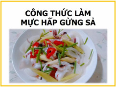 công thức làm mực hấp gừng sả