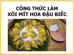 Công thức làm xôi mít hoa đậu biếc