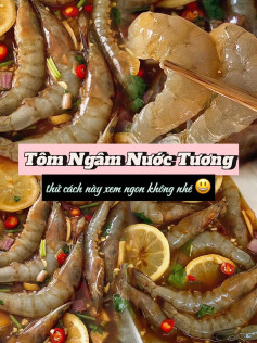 công thức món ăn Tôm ngâm nước tương