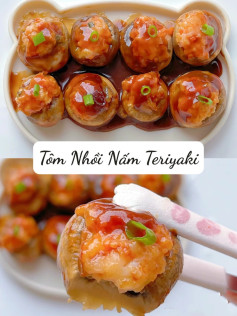 Công thức món tôm nhồi nấm teriyaki