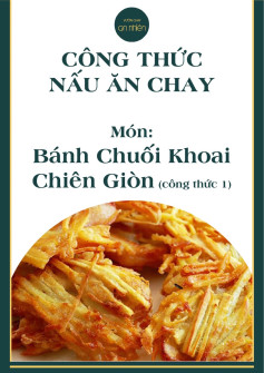 công thức nấu ăn chay món: bánh chuối khoai chiên giòn