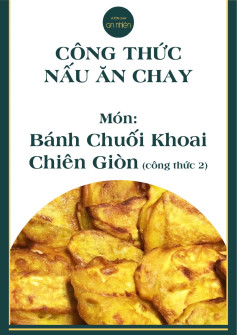 Công thức nấu ăn chay món: bánh chuối khoai lang chiên giòn