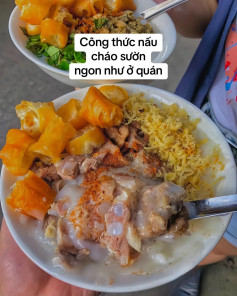 Công thức nấu cháo sườn ngon như ngoài quán