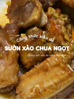 Công thức siêu dễ sườn xào chua ngọt