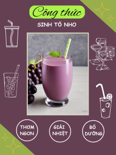 Công thức sinh tố nho