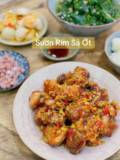 Công thức sườn rim sả ớt