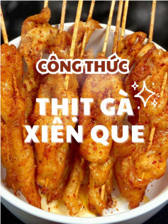 công thức thịt gà xiên que