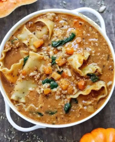 Creamy One-Pot Butternut Squash Lasagna Soup